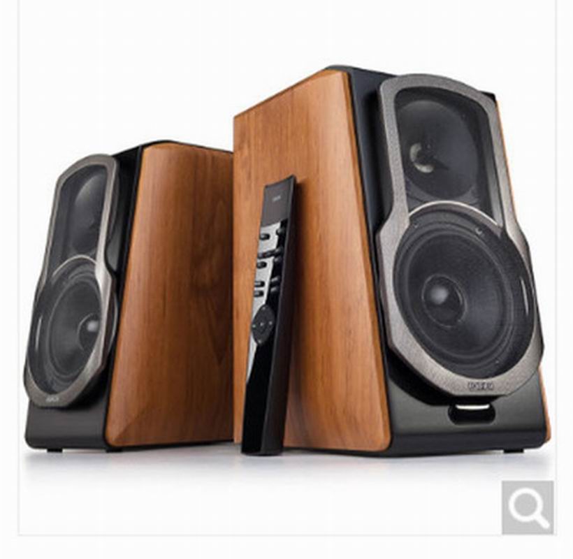 漫步者(EDIFIER)S2000V2 HIFI有源2.0音箱 蓝牙音箱 音响 木纹棕