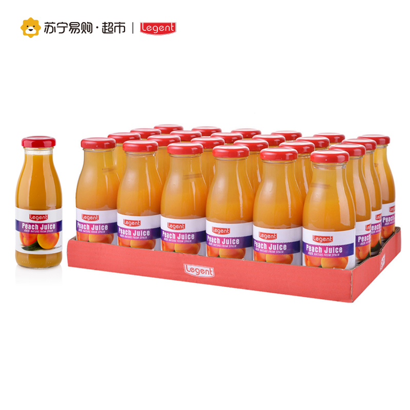 良珍（Legent）桃汁饮料 地中海风味果汁 250ml×24/整箱装 西班牙进口果汁饮料