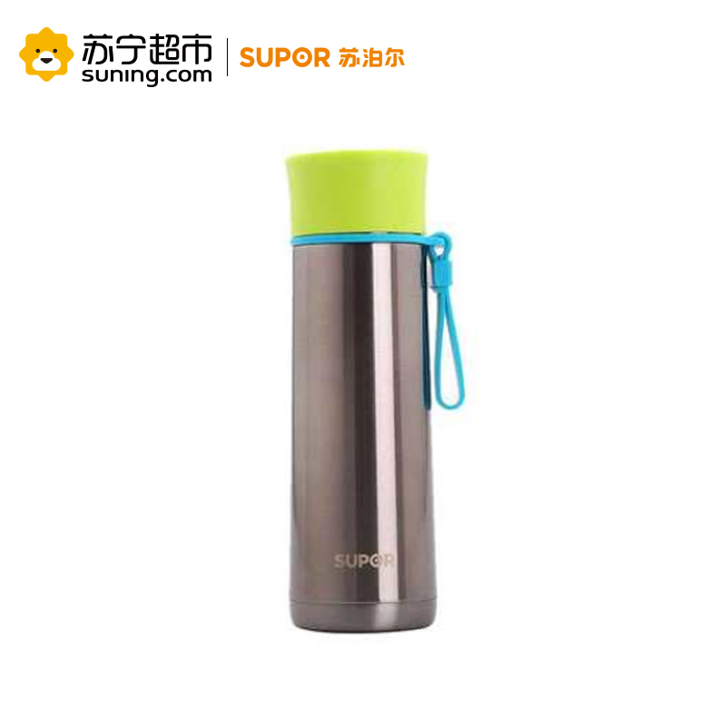 苏泊尔(SUPOR)竹韵系列随行真空不锈钢保温杯KC43AD时尚便携水杯 430ml 摩卡棕