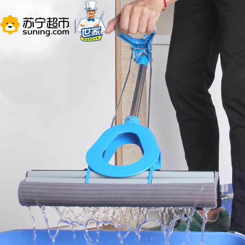 世家 魔力宽棉 拖把(38CM加宽型) 家用海绵头吸水海棉拖一拖净21056