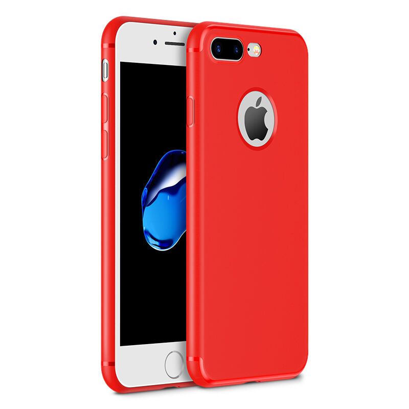 ESCASE 苹果iPhone7 PLUS手机壳 苹果7Plus手机套 苹果手机壳 磨砂TPU软壳 男女款 中国红