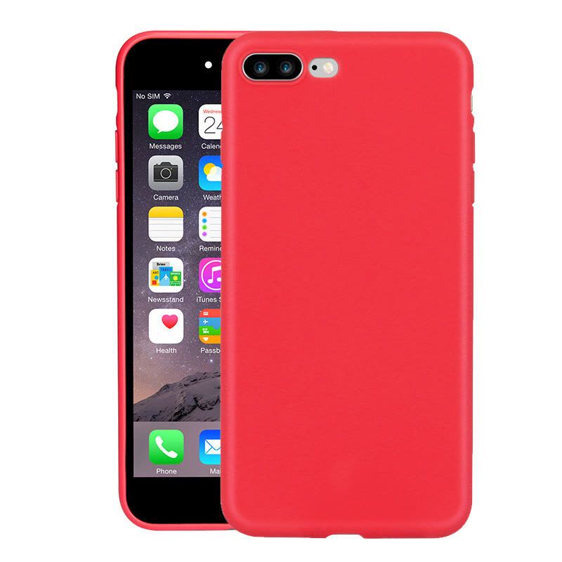 ESCASE 苹果iPhone7 PLUS手机壳 苹果7Plus手机套 苹果手机壳 磨砂TPU软壳 男女款 中国红图片