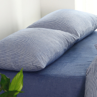 俏庭 水洗工艺 色织水洗棉四件套 蓝细条 (套)
