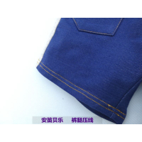 安笛贝乐品牌深蓝色仿牛仔短裤 男童五分裤夏季新品儿童装半裤中裤 拼接款90-130cm