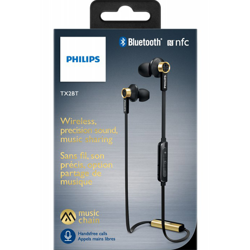 飞利浦(PHILIPS)TX2BT/00 耳机 入耳式 无线蓝牙 NFC 手机通话