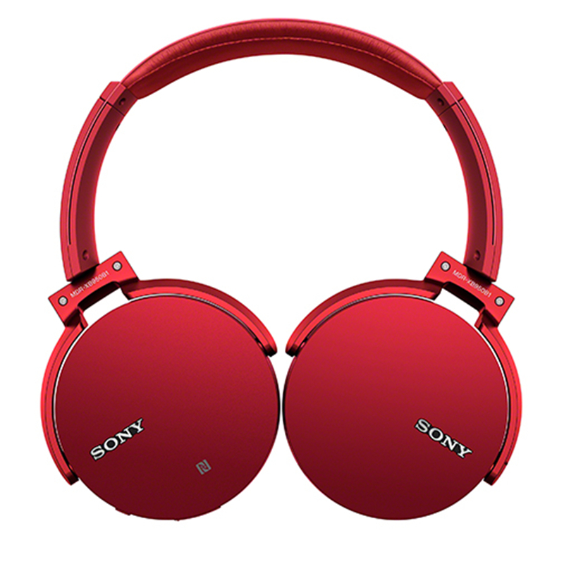 索尼(SONY)立体声无线耳机 MDR-XB950B1(红色) 头戴式 重低音 无线蓝牙耳机