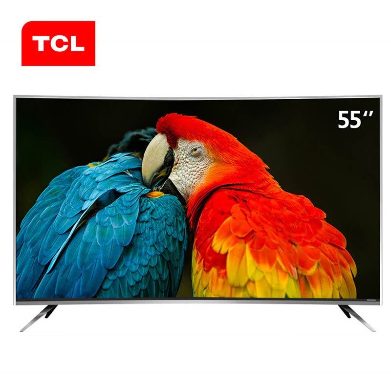 TCL 55N3 55英寸 4K曲面HDR 金属边框 64位30核安卓智能LED液晶电视O2O产品图片