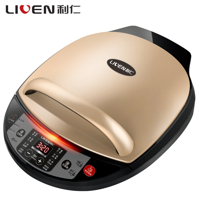 利仁(Liven)LR-D3066智能电脑版电饼铛 (金猴)煎烤机 烤饼机 智能触摸按键 烙饼机