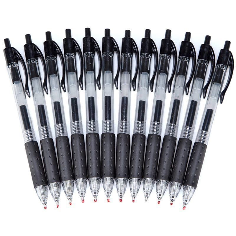 齐心(comix)K36按动中性笔12支装0.5mm 水笔 签字笔 水性笔 碳素笔 办公用品图片