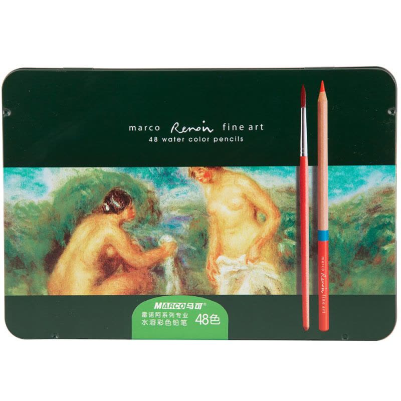 MARCO/马可雷诺阿3120-48TN水溶性彩色铅笔48色铁盒装图片