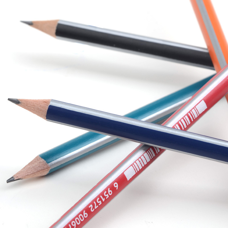 MARCO/马可9001E-2B三角铅笔12支/盒 3盒装 学生带橡皮铅笔素描铅笔 绘图铅笔 画画铅笔 美术赠笔刨