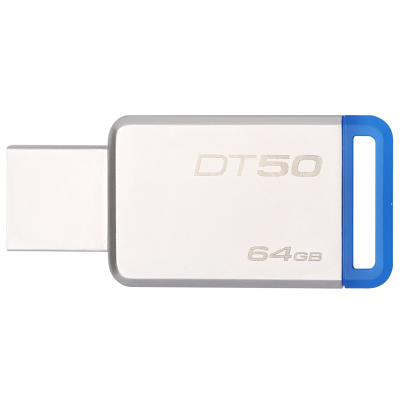 苏宁自营金士顿(Kingston)USB3.1 64GB 金属U盘 DT50 蓝色