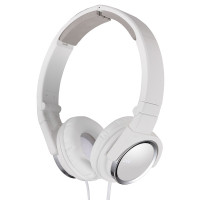 杰伟世（JVC ）HA-S400 纳米碳管单元 时尚监听 便携折叠随身音乐头戴贴耳耳机 白色