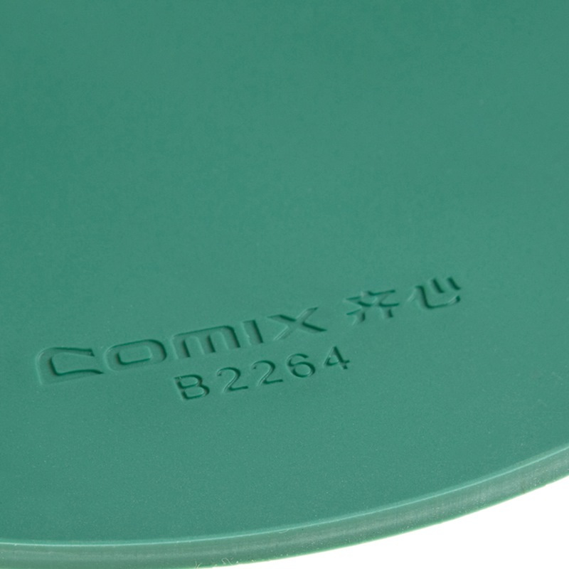 齐心(comix)B2264财务圆形印章垫印台 绿色170mm 财务敲章垫 盖章垫 橡胶垫 财务办公用品