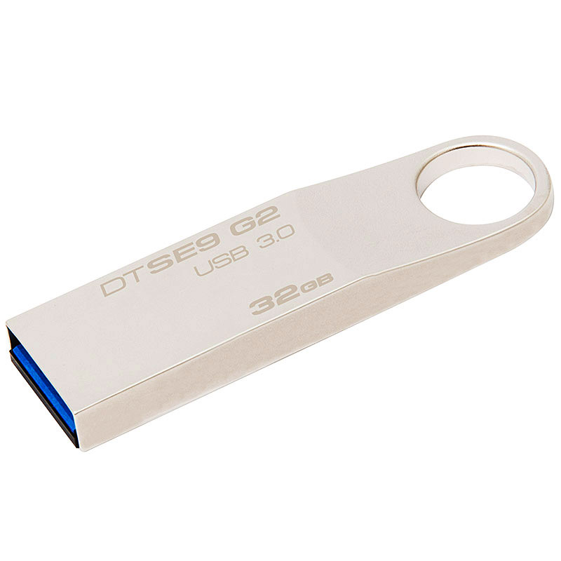 苏宁自营金士顿(Kingston)32GB U盘 USB3.0 DTSE9G2 金属银色亮薄 读速100MB/s高清大图