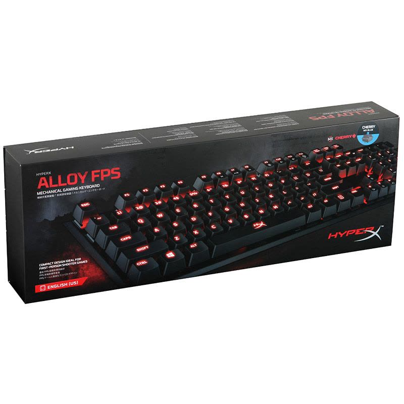 苏宁自营 金士顿(Kingston)HyperX Alloy 阿洛伊 cherry青轴有线机械键盘黑色图片