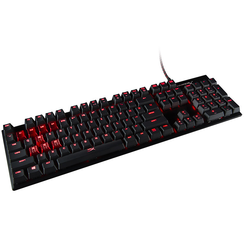 苏宁自营 金士顿(Kingston)HyperX Alloy 阿洛伊 cherry红轴有线机械键盘黑色