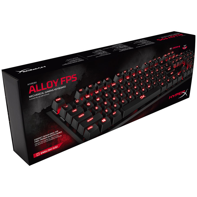 苏宁自营 金士顿(Kingston)HyperX Alloy 阿洛伊 cherry红轴有线机械键盘黑色