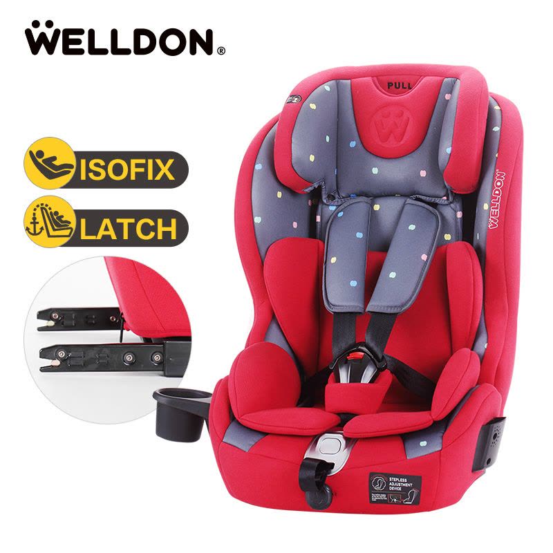 惠尔顿(welldon)汽车儿童安全座椅ISOFIX接口 酷睿宝(9个月-12岁)图片