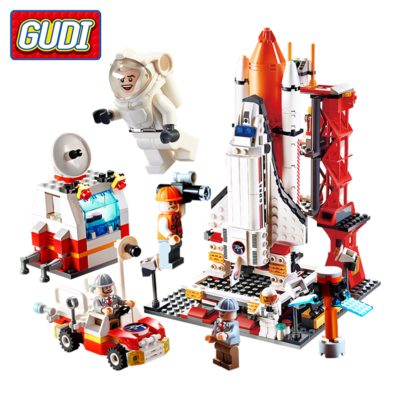 古迪(GUDI) 航空系列 航天飞机发射中心679片 8815 小颗粒模型积木儿童玩具6-14岁高清大图