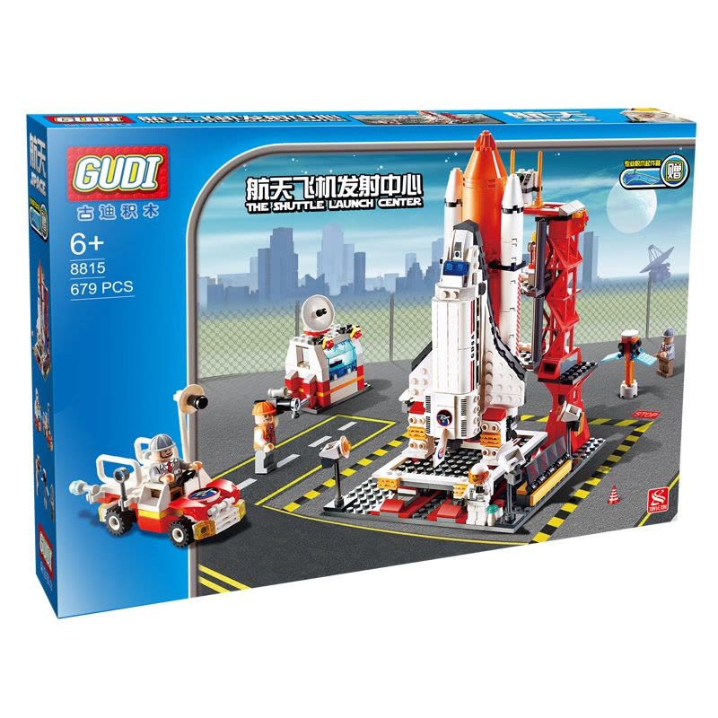 古迪(GUDI) 航空系列 航天飞机发射中心679片 8815 小颗粒模型积木儿童玩具6-14岁图片