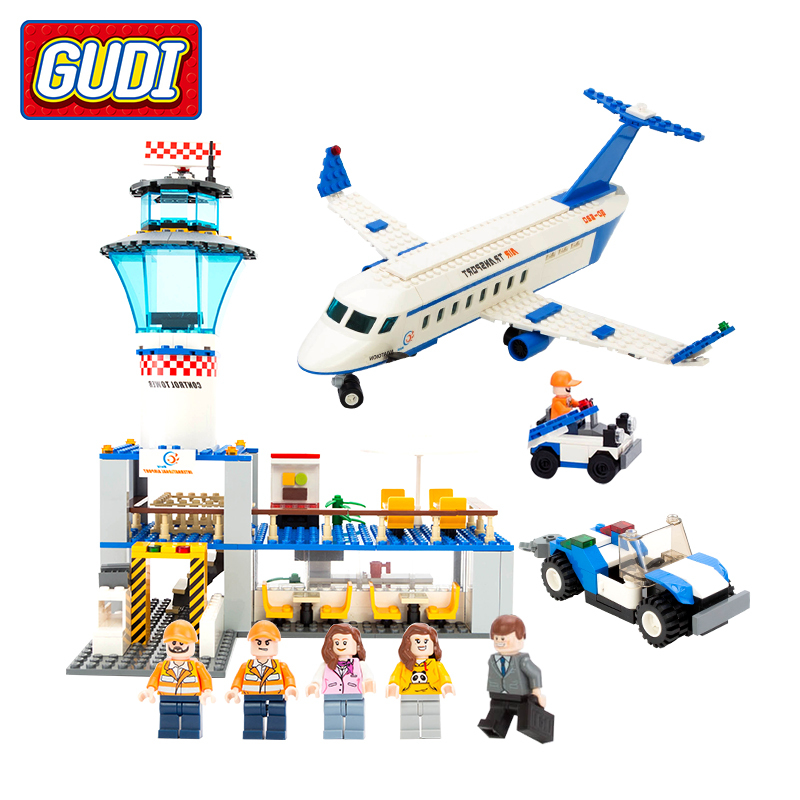 古迪(GUDI) 航空系列 国际机场652片 8912 小颗粒益智玩具积木 儿童玩具6-14岁