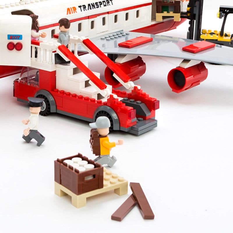 古迪(GUDI) 航空系列 私人飞机856片 8913 小颗粒大型客机模型积木 儿童玩具6-14岁图片