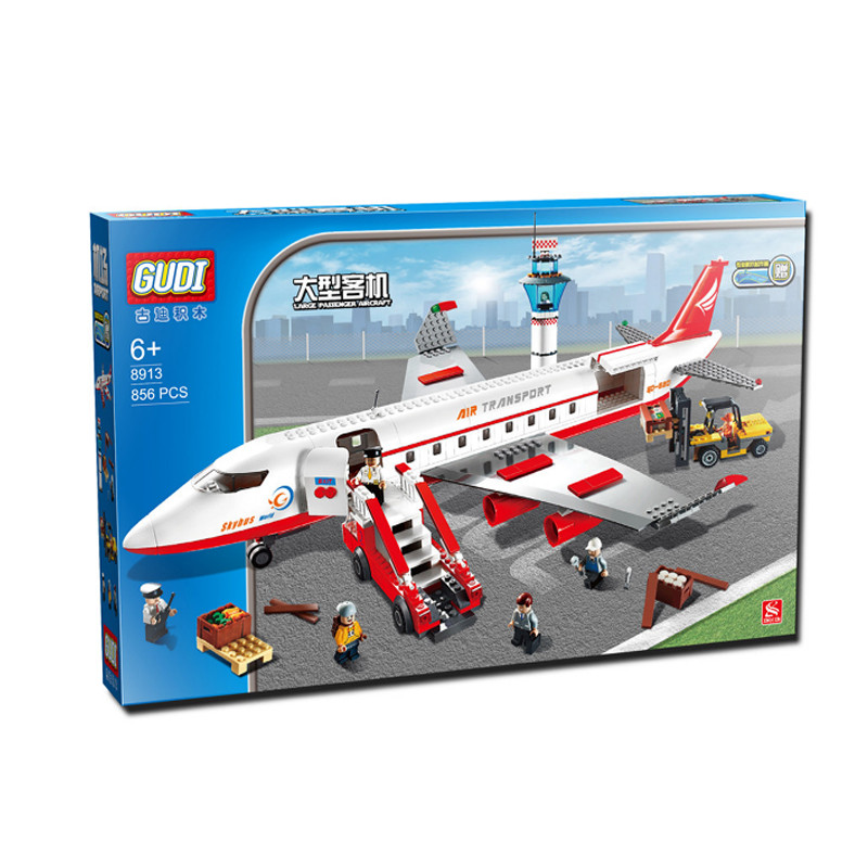 古迪(GUDI) 航空系列 私人飞机856片 8913 小颗粒大型客机模型积木 儿童玩具6-14岁高清大图