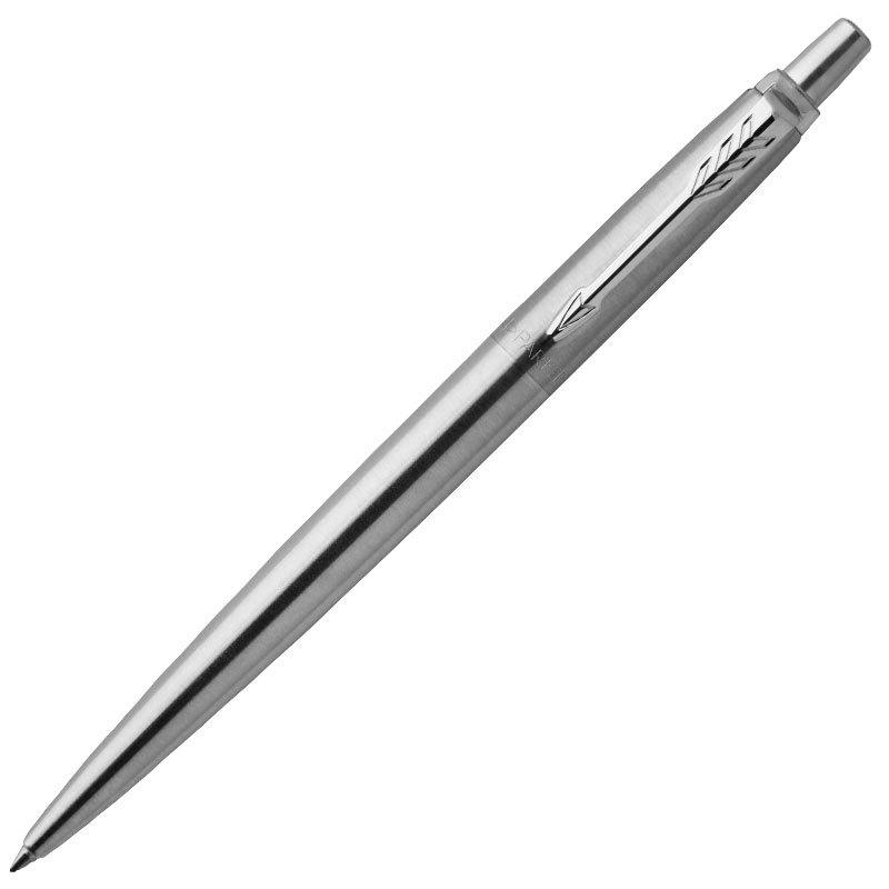 派克PARKER 签字笔 Jotter乔特钢杆白夹凝胶水笔 中性笔 学生办公通用日常书写按动式原子笔0.55mm黑色笔芯