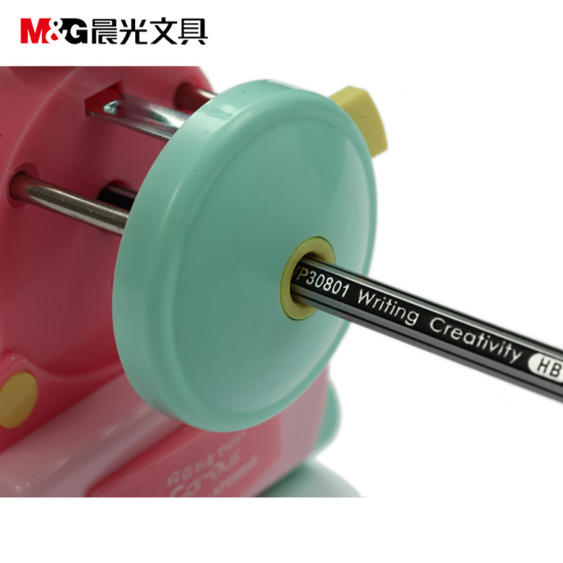晨光(M&G)APS90646校园列车卡通削笔器 学生削笔机 笔刨 手摇卷笔刀 削笔器 转笔刀 颜色随机