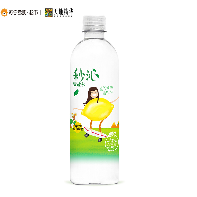 天地精华柠檬味果味水500ml*15瓶整箱高清大图