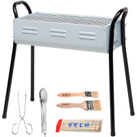 尚烤佳 烧烤架 户外便携木炭烧烤炉家用木碳烧烤箱烧烤机 中号台式烤炉【适合5人】 中号台式烤炉