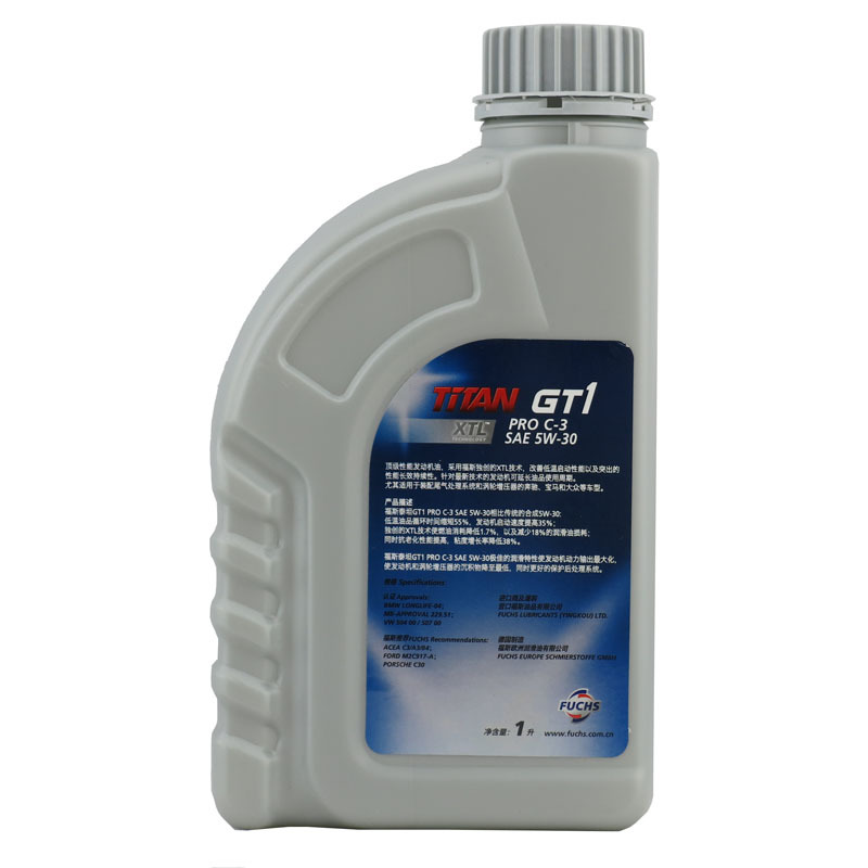福斯(FUCHS)泰坦GT1 PRO C-3纯脂类全合成机油 5W-30 1L