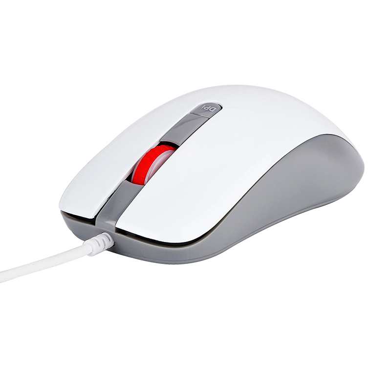 吉选(Gesobyte)M600 USB有线光电钢琴漆台式机笔记本电脑家用游戏商务办公鼠标 白色