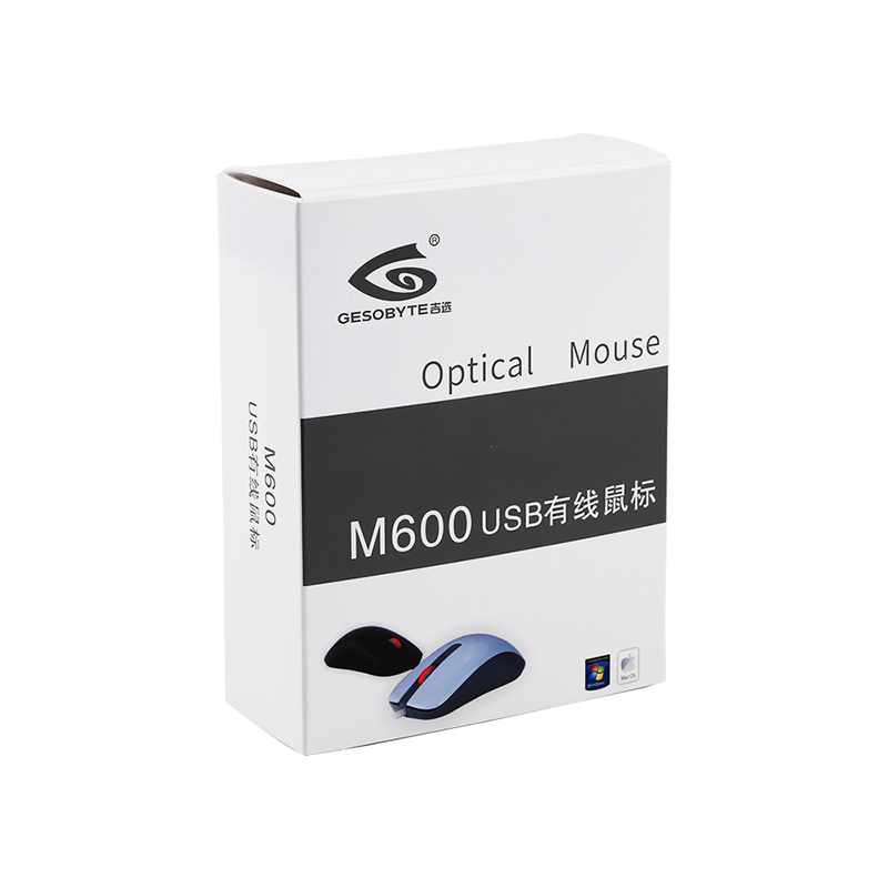 吉选(Gesobyte)M600 USB有线光电钢琴漆台式机笔记本电脑家用游戏商务办公鼠标 白色