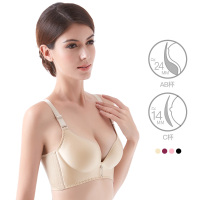 千奈美新款无痕手掌杯内衣 一片式无钢圈聚拢小胸厚杯文胸