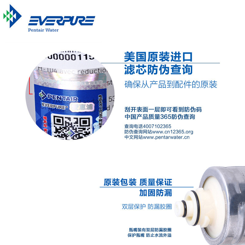 滨特尔爱惠浦/Everpure 家用厨下式厨房直饮净水器 EVP-3000升级版 矿物质水净水机