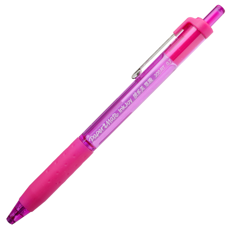 PaperMate 缤乐美意趣圆珠笔300 RT 0.7mm玫红色12支纸盒装