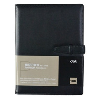 得力(deli)3334高级记事本(黑)-114页-18K(本)24本装