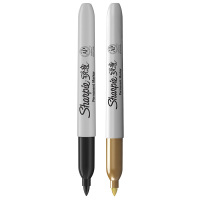 Sharpie 锐意防褪色马克笔细黑金吸塑卡片装 2支