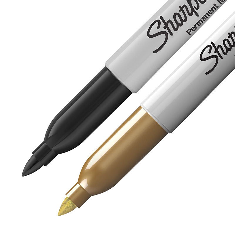 Sharpie 锐意防褪色马克笔细黑金吸塑卡片装 2支