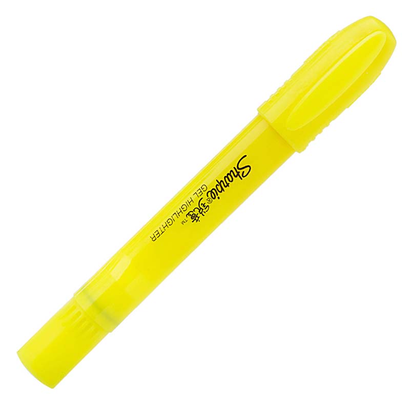 Sharpie 锐意荧光笔果冻黄12支纸盒装 规划笔 重点标记笔 记号笔 学生办公用品通用高清大图