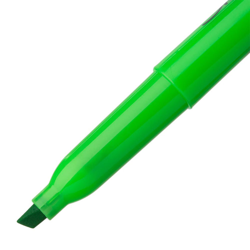 Sharpie 锐意荧光笔窄斜笔头绿12支纸盒装 规划笔 重点标记笔 记号笔 学生办公用品通用高清大图