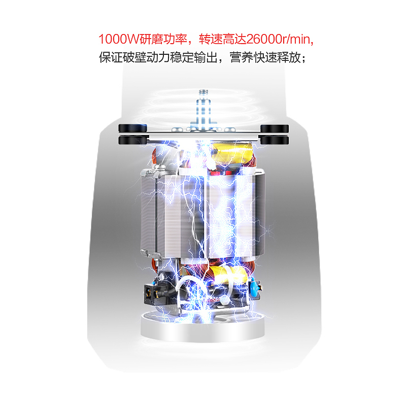 美的(Midea) 破壁机 WBL1005Q 智能高速可加热 多功能家用 豆浆机搅拌机 果汁机 榨汁机 果蔬机 金色