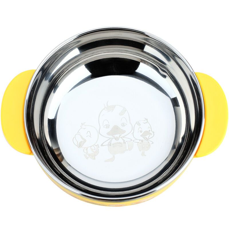 美厨(maxcook)304不锈钢碗 280ml 双层隔热 MC7725-A 带盖 防烫 耐摔