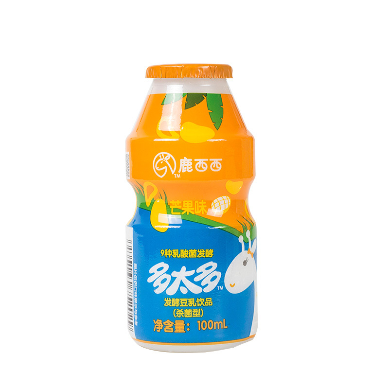 鹿西西多太多乳酸菌豆乳饮品（杀菌型）芒果味 5*100ml
