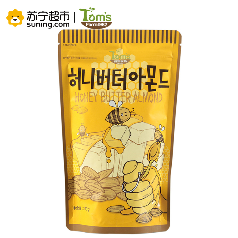汤姆农场(Tom’s Farm) 蜂蜜黄油味扁桃仁250g