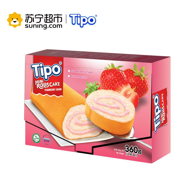 友谊牌(TIPO)迷你蛋糕卷(草莓味)360g图片