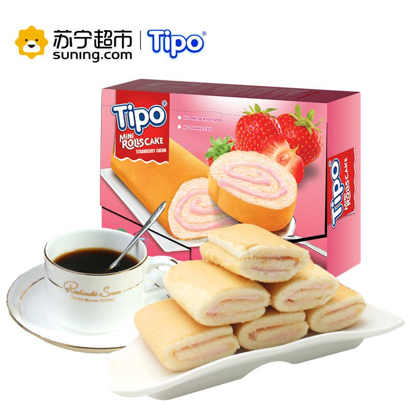 友谊牌(TIPO)迷你蛋糕卷(草莓味)360g图片