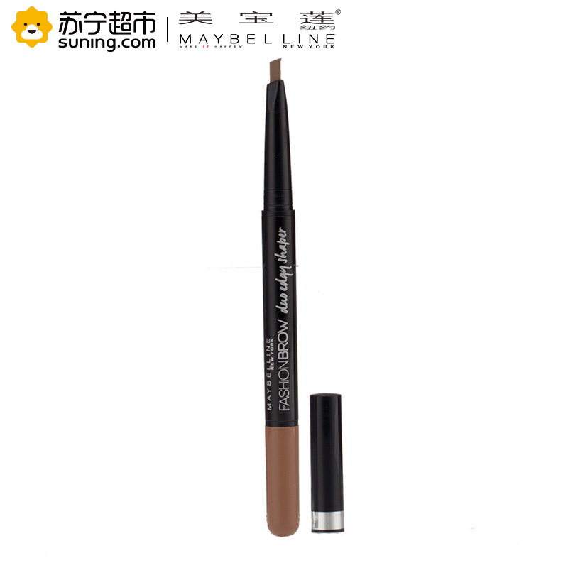 美宝莲(Maybelline)双头三角眉笔-浅棕色 0.5+0.11g